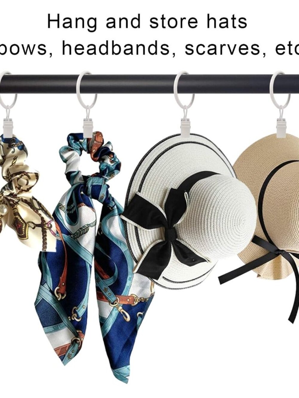 40 Pack Curtain Rings with Clips, Drapery Clips with Rings, Drapes Rings 1.26 in - Picture 5 of 7